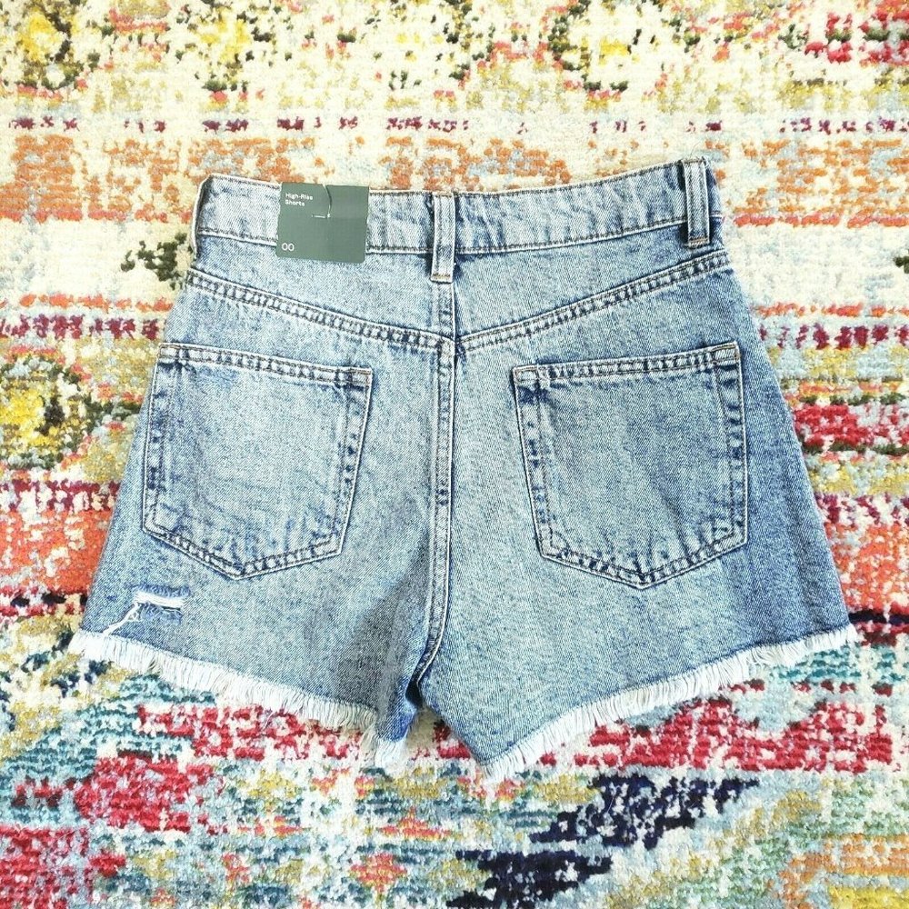 Wild Fable High Rise Distressed Fringe Shorts - Picture 2 of 3